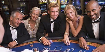 Casino guests enjoy a gamble