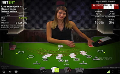 NetEnt's Live Dealer Blackjack