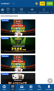Coral Blackjack Overview
