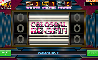 Bar-X Colossal Slot Bonus Roun