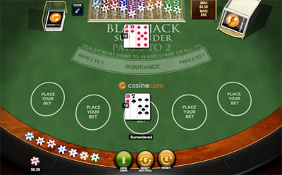 Blackjack Surrender RNG-pelipöytä