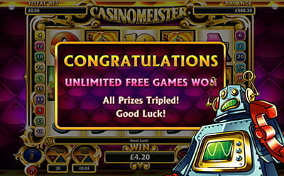 Casinomeister Unlimited Free Spins with Triple Payouts