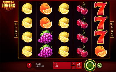 Fruits and Jokers Slot at bCasino