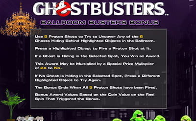 Ballroom Busters Bonus Game at Ghostbusters Slot