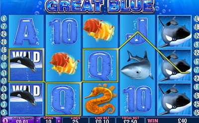 Great Blue Wild Substitutions Pay x2