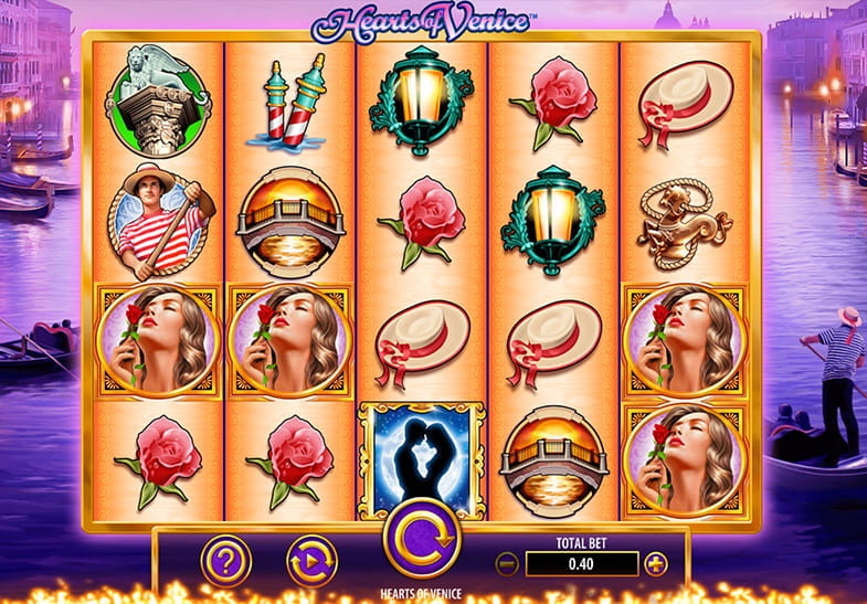 Hearts of Venice WMS Online Slot Machine