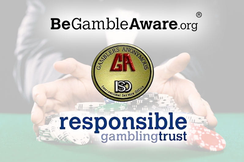 Responsible Gambling Organisations - BeGambleAware, Gamblers Anonymous, GamCare, Responsible Gambling Trust
