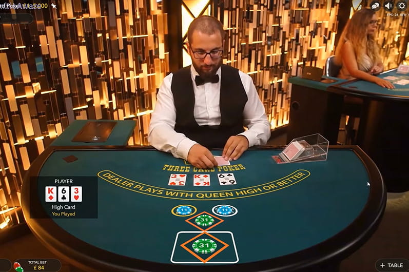 Three Card Poker Internet Game