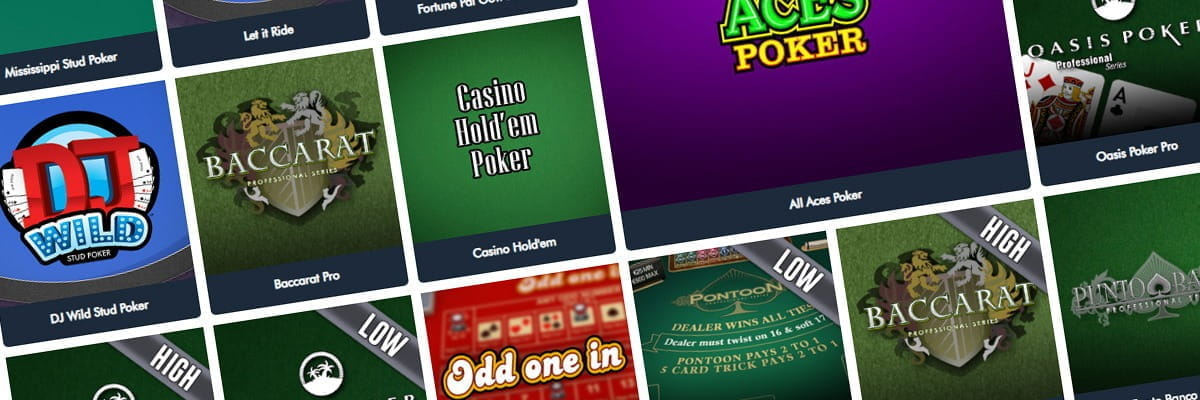 Card and Table Games at Jonny Jackpot Casino