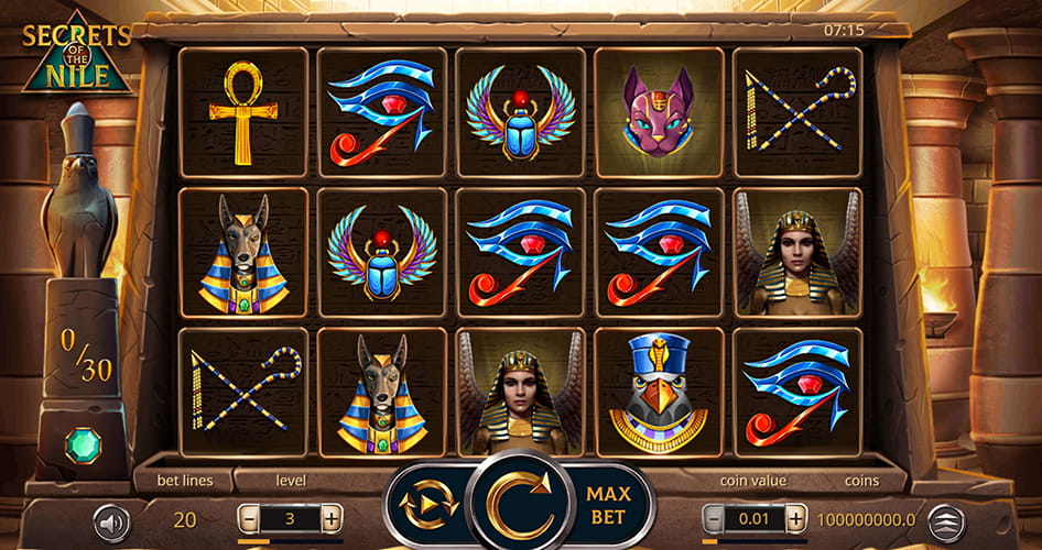 Free Demo of the Secrets of the Nile Slot