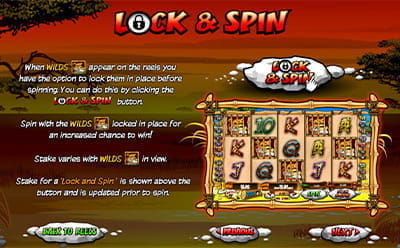 Wild Gambler Lock and Spin Feature