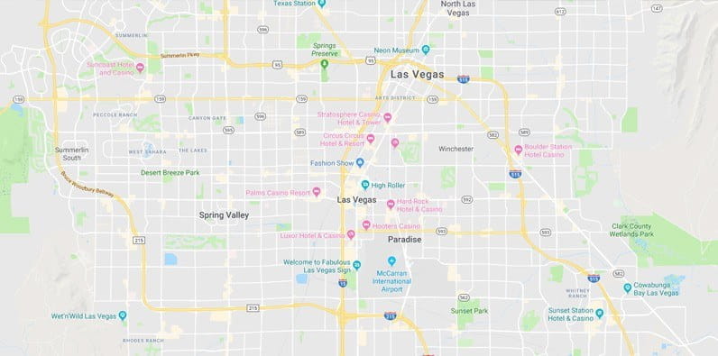 The Map of the Las Vegas Strip