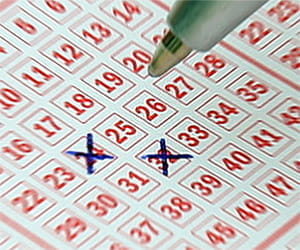 Marking the Numbers of Jackpot Lottery Ticket 