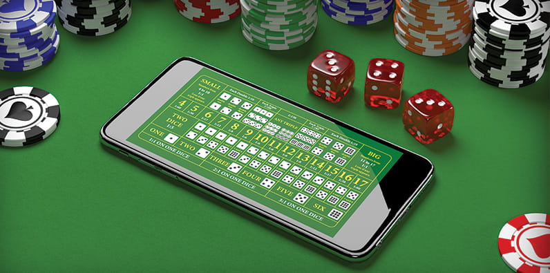 Mobile Phone Running Online Casino Game
