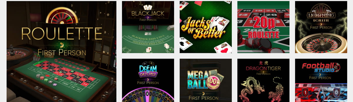 The 10bet Casino Table Games Catalogue
