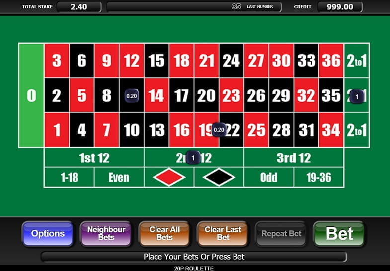 20p Roulette Play Free Demo