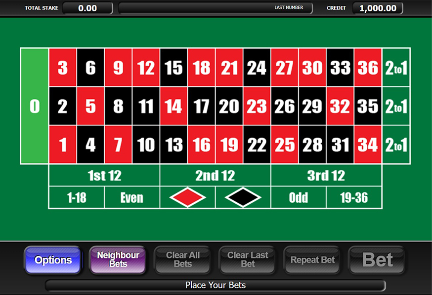 20p Roulette gameplay screenshot