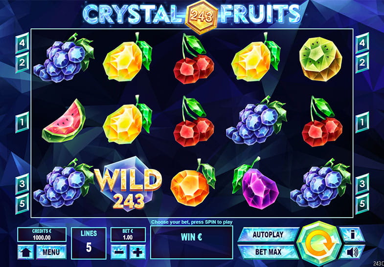 Free Demo of the 243 Crystal Fruits Reversed Slot