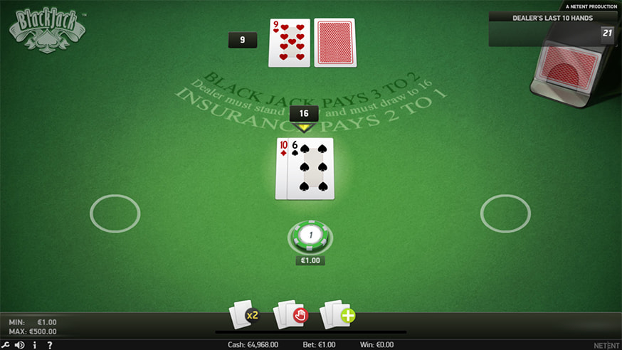 Blackjack 3 Hands gameplay screenshot