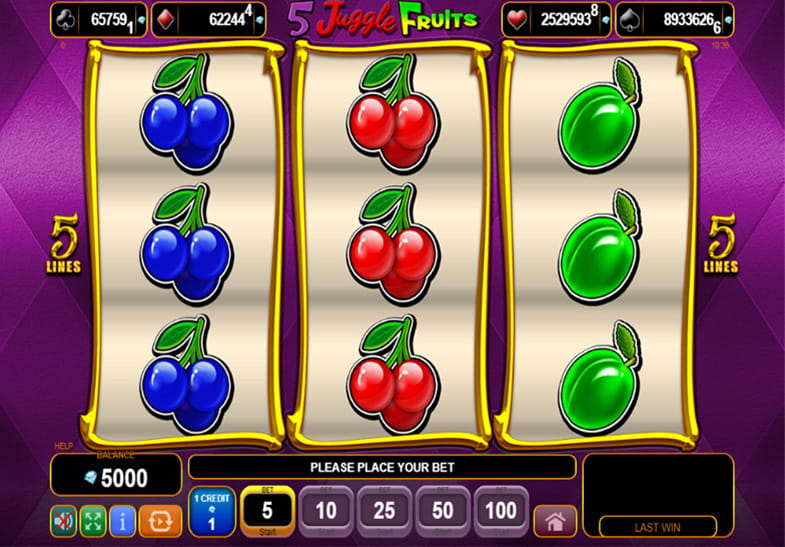 Free Demo of the 5 Juggle Fruits Slot