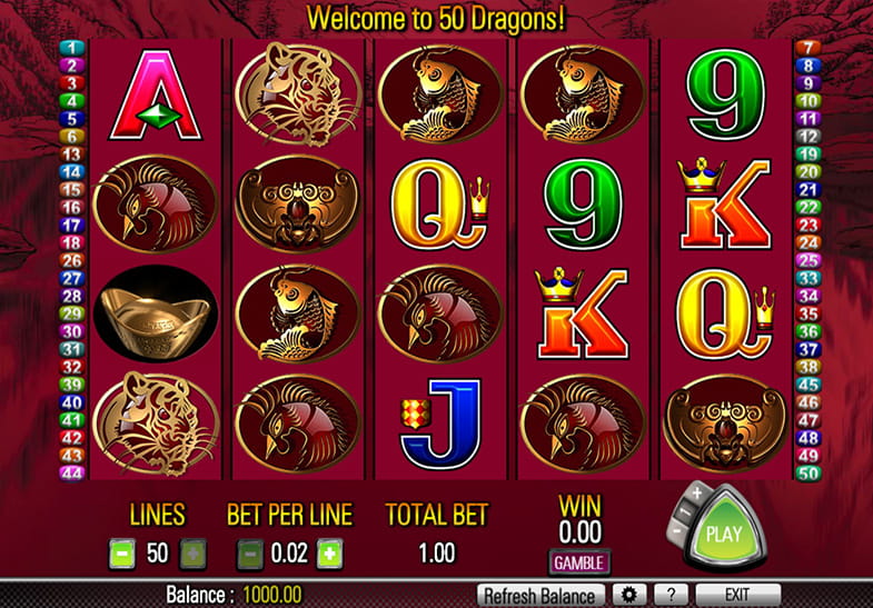Free Demo of the 50 Dragons Slot