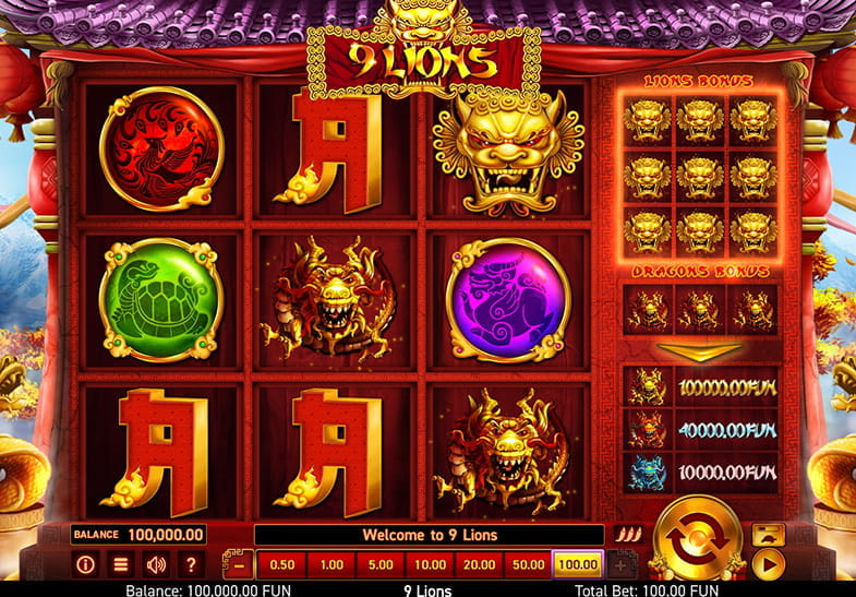 Free Demo of the 9 Lions Slot