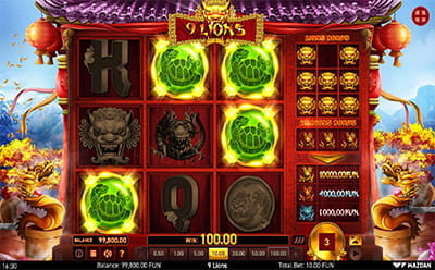 9 Lions Slot Free Spins