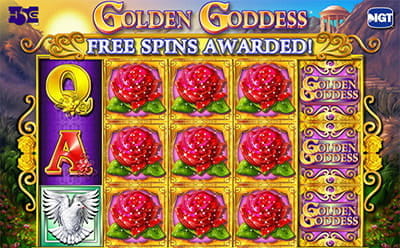 9 Rose Symbols Trigger the Golden Goddess Free Spins Bonus