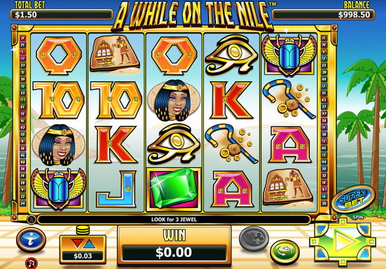 Free demo of the A While On the Nile Slot game