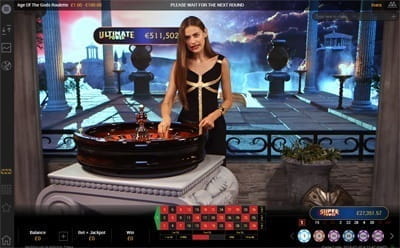 Age of the Gods Live Roulette at BGO Casino