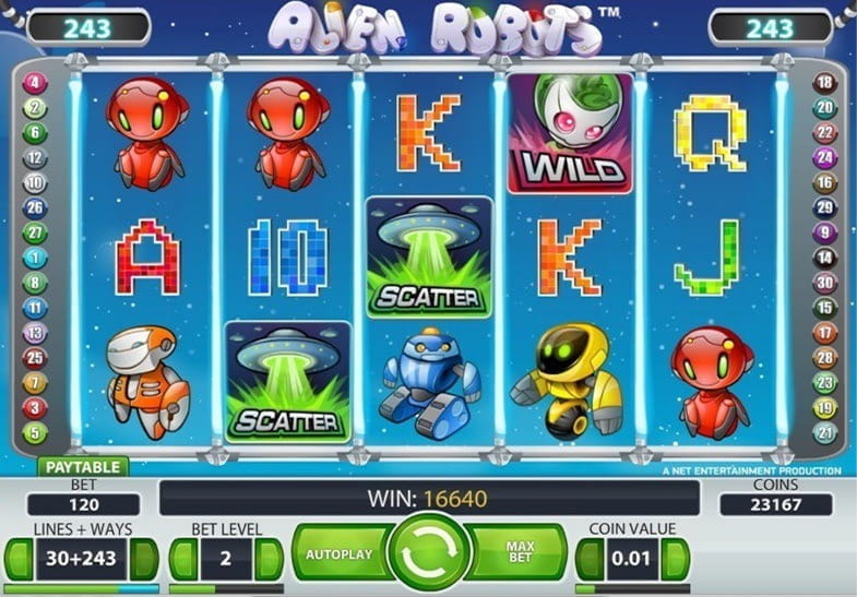 Free demo of the Alien Robots Slot game