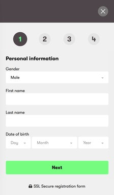 10bet Registration Step 2