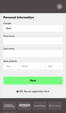 10bet Registration Step 3