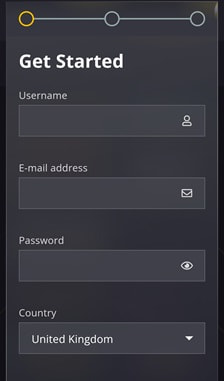 21 Casino Registration Step 1