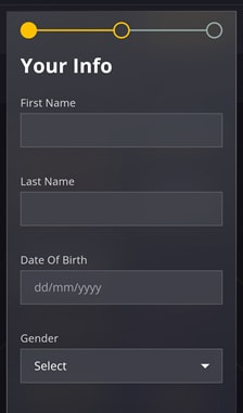21 Casino Registration Step 3