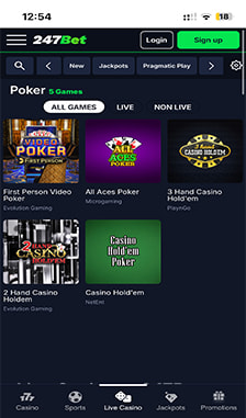 247Bet Poker Overview