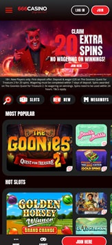 666 Casino Mobile View