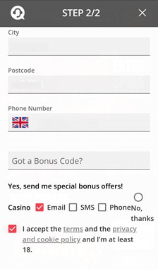 666 Casino Registration Step 2