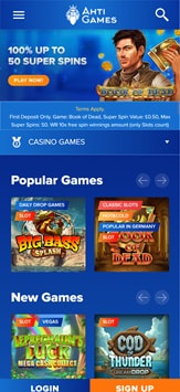 AHTI Games Mobile View