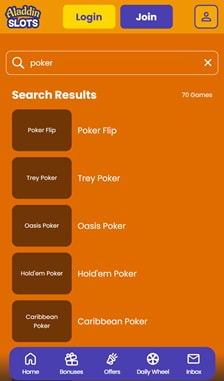 Aladdin Slots Poker Overview