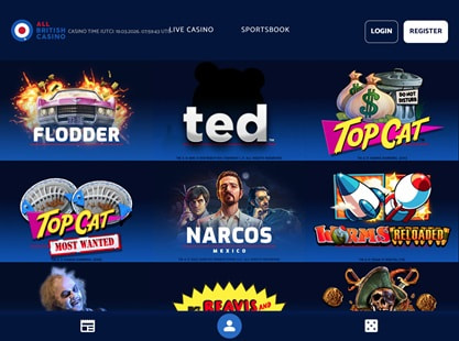 All British Casino Desktop View