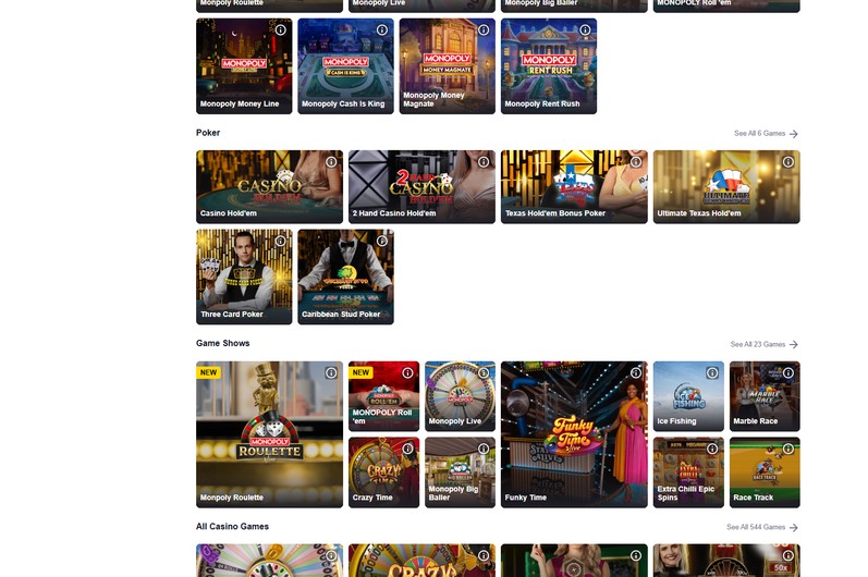 Betdaq Main Page