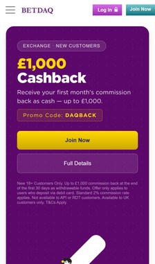 Betdaq Registration Step 1