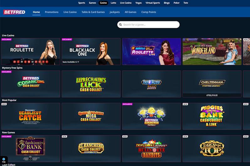 Betfred Homepage
