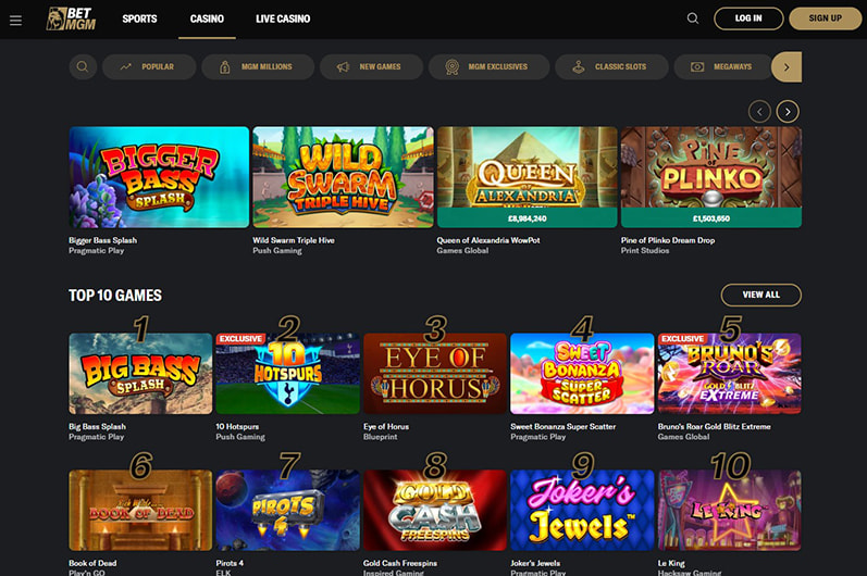 BetMGM Homepage