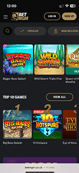 BetMGM Mobile View