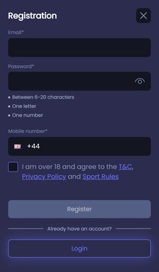 Betreels Registration Step 2