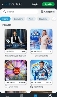 BetVictor Games Overview