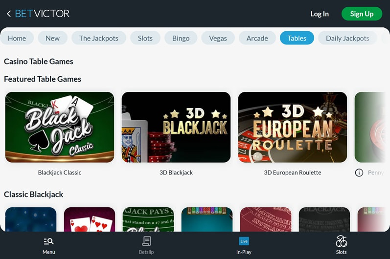 BetVictor Main Page