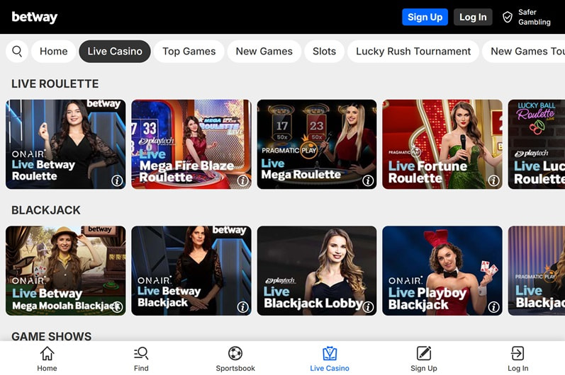 Betway Main Page